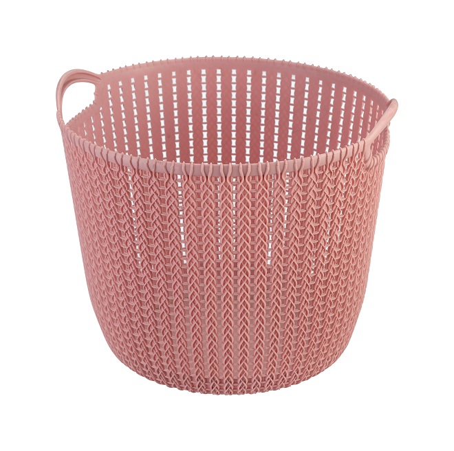 Household Collection Basket With Wowen Pattern